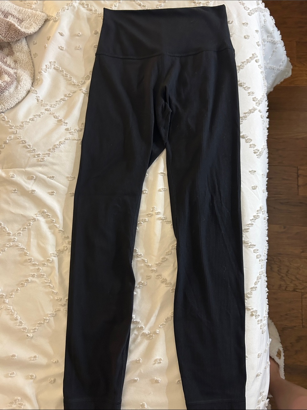 lululemon athletica Black Ribbed High-Waist Leggings